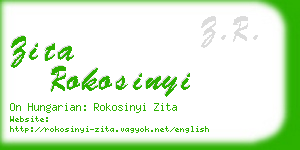 zita rokosinyi business card